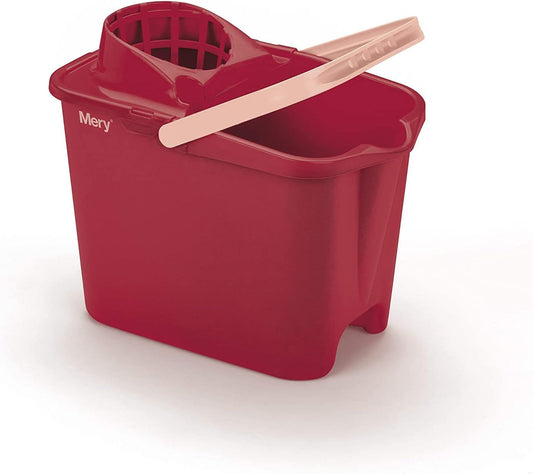 MERY Balde Retangular com Escorredor Integrado e Suporte para Cabo – 14L, Alta Resistência