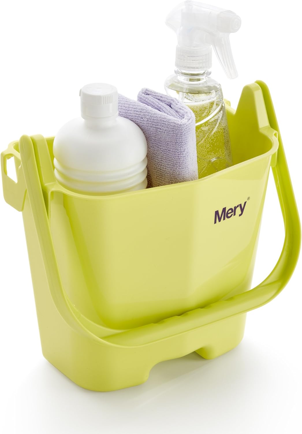 MERY Balde com Escorredor Automático 14L com Rodas 360º e Minicubo Multiusos – Para Todos os Tipos de Esfregona