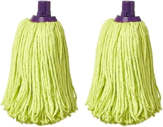 MERY Esfregona de Microfibra Circular Amarela (Pack 2)