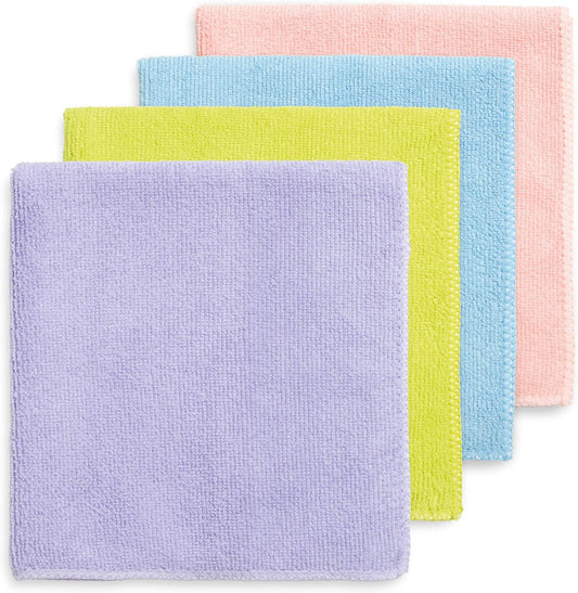 MERY Kit com 4 Panos de Microfibra – Multiuso e Laváveis