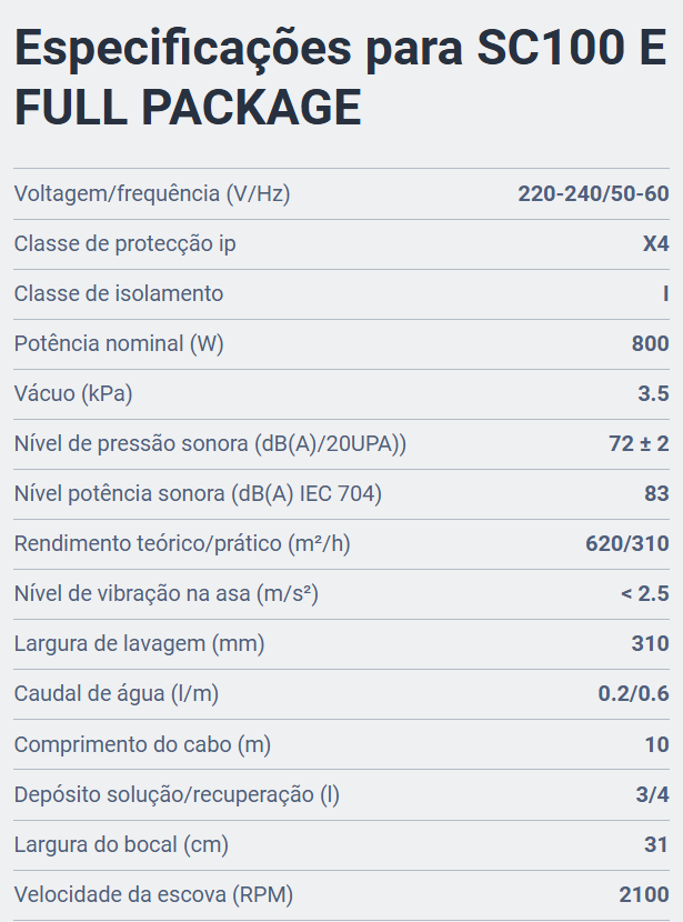 NILFISK SC100 E