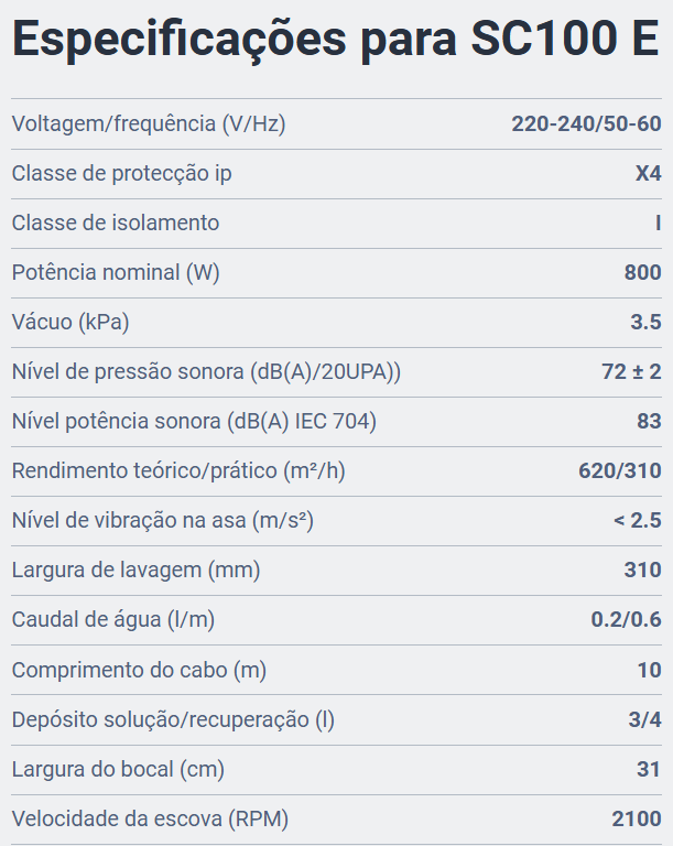 NILFISK SC100 E