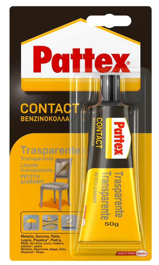 PATTEX Cola de Contacto Transparente  - Embalagem com 12 unidades