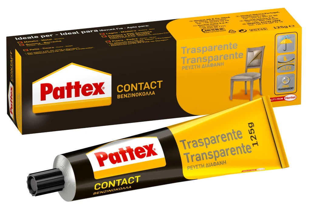 PATTEX Cola de Contacto Transparente  - Embalagem com 12 unidades