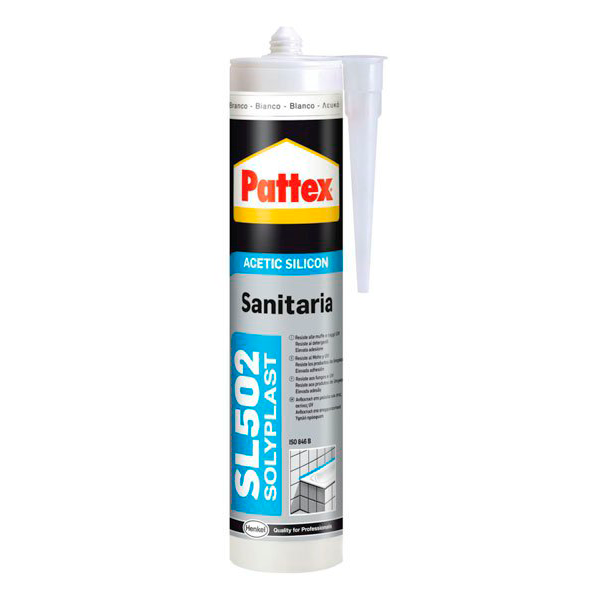 PATTEX Vedante de Silicone Acético SL 502 Sanitários