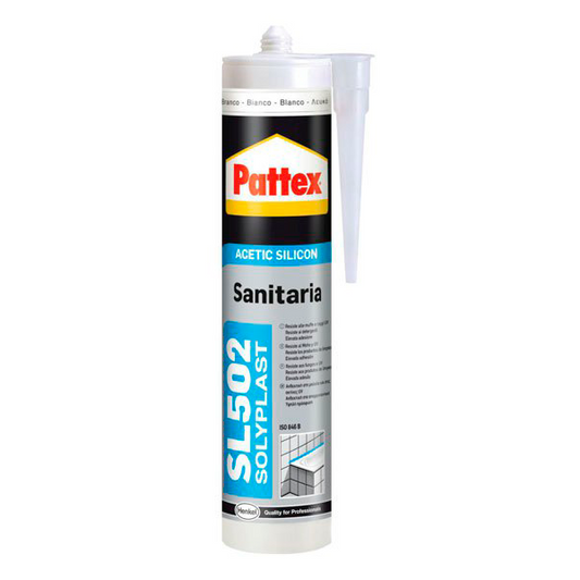 PATTEX Vedante de Silicone Acético SL 502 Sanitários  - Embalagem com 25 unidades