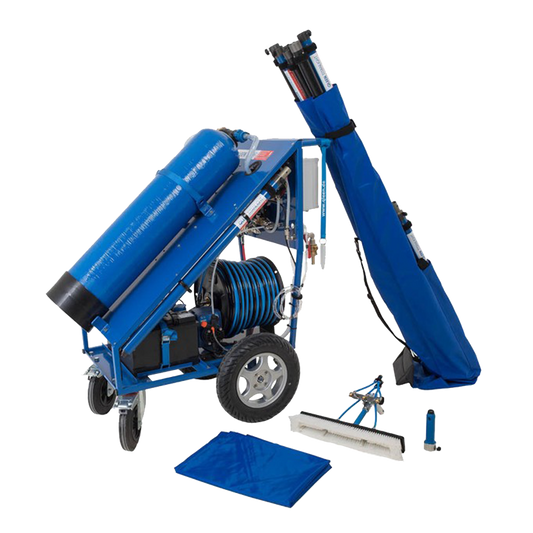 QLEEN Conjunto para limpeza de vidros com água desmineralizada CABO BOTIJA Carrinho ESCOVA
