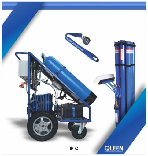 QLEEN PROFI I Maquina para limpeza de vidros, fachadas, lamelas e painéis solares com água desmineralizada