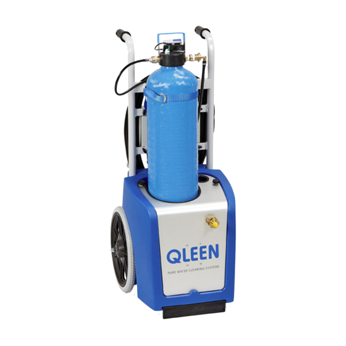 QLEEN Conjunto para limpeza de vidros com água desmineralizada CABO BOTIJA Carrinho ESCOVA

