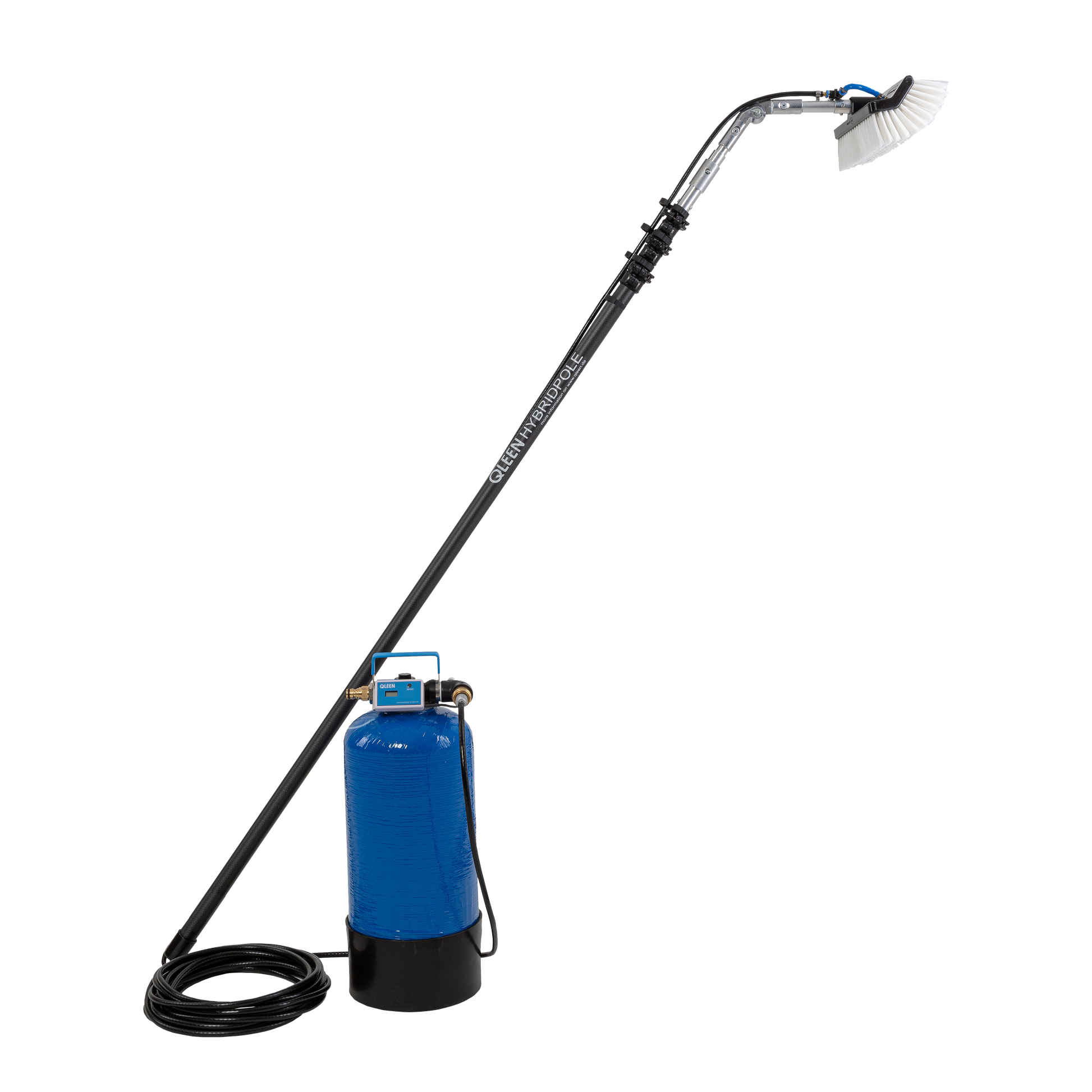 QLEEN Conjunto para limpeza de vidros com água desmineralizada CABO BOTIJA ESCOVA