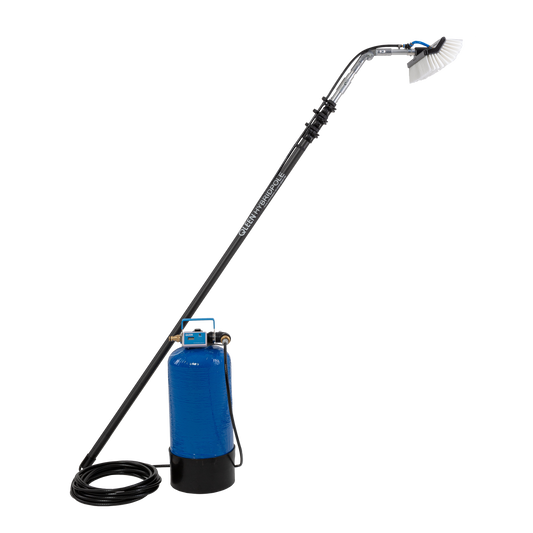 QLEEN Conjunto para limpeza de vidros com água desmineralizada CABO BOTIJA ESCOVA