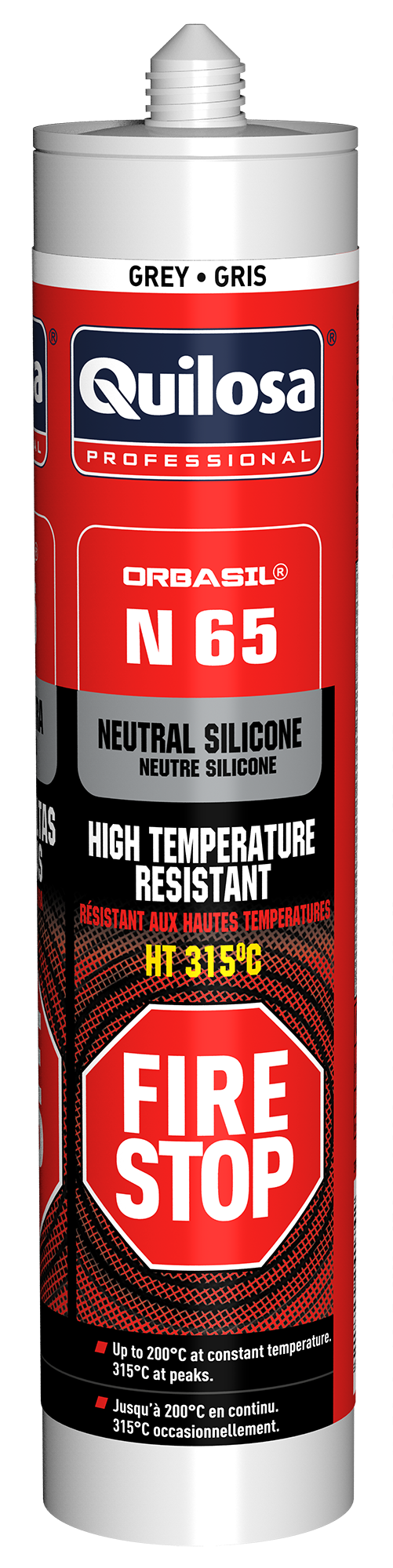 QUILOSA ORBRASIL N-65 Silicone Neutro Alta Temperatura – Resistente até 315 °C, Uso Técnico e Doméstico