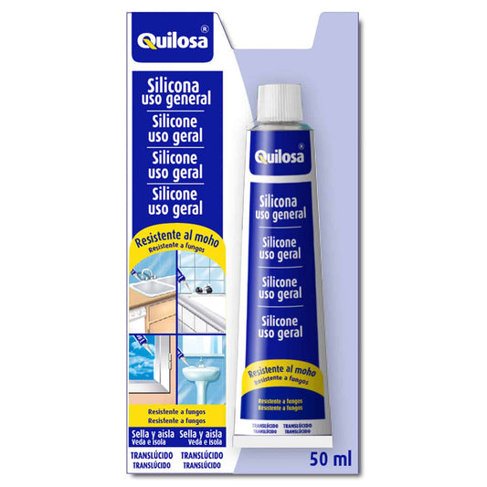 QUILOSA Selante de Ácido Silicone para Uso Geral Resistente a Fungos