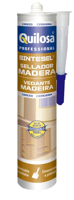 QUILOSA Sintesel Selante Madeira Base Aquosa – Pintável, Extensível e Resistência à Intempérie