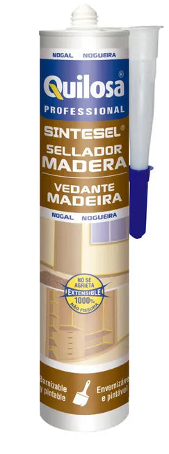 QUILOSA Sintesel Selante Madeira Base Aquosa – Pintável, Extensível e Resistência à Intempérie
