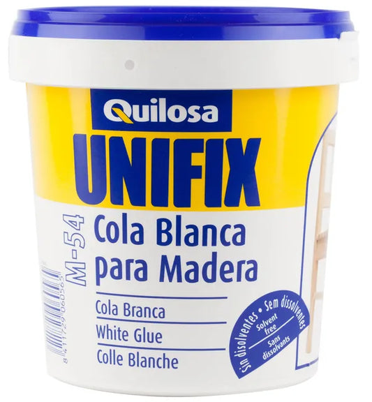 QUILOSA Unifix M-54 – Cola Branca para Madeira, Cortiça, Papel e Cartão, Ideal para Carpintaria e Bricolagem