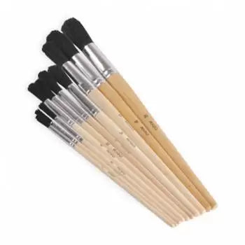 RIGO Pincel Redondo de Cerda Preta – Diversos Tamanhos