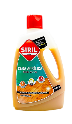 SIRIL Cera Acrílica Amarela para Madeira, Parquet e Pavimentos Diversos 500ml – Brilho Imediato, Duradouro, Antiderrapante e Fácil Manutenção