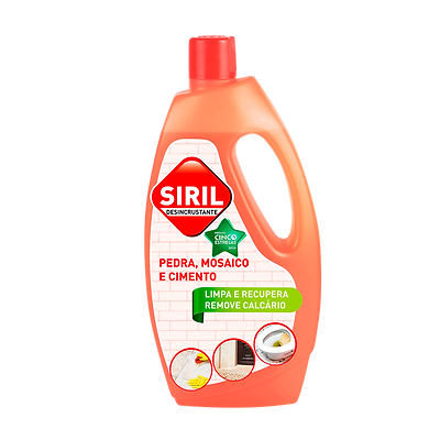 SIRIL Desincrustante – Limpeza de Cimento, Calcário e Ferrugem em Pedras, Mosaicos e Tijoleiras | Embalagens 500 ml, 1L, 5L e 25L