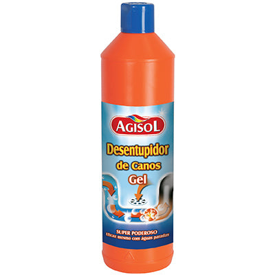 SOLIS AGISOL Desentupidor de Canos – Gel Desincrustante para Eliminar Gorduras, Cabelos e Prevenir Entupimentos (1L)