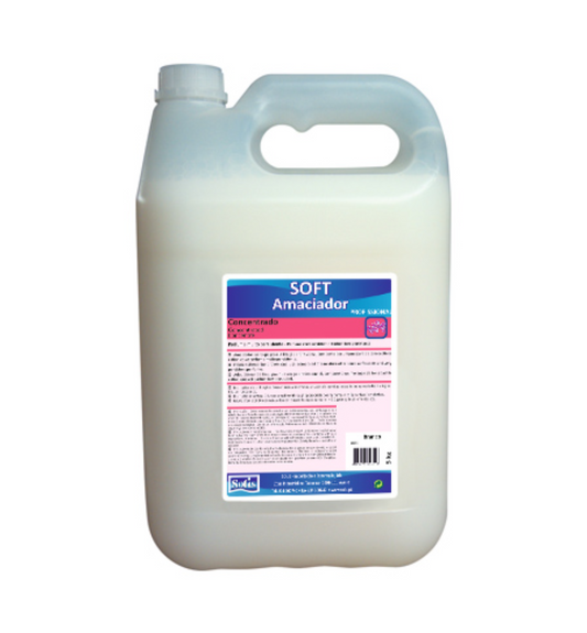 SOLIS Amaciador de Roupa Soft Branco – Concentrado com Perfume Duradouro e Ação Anti-Vincos (5kg)