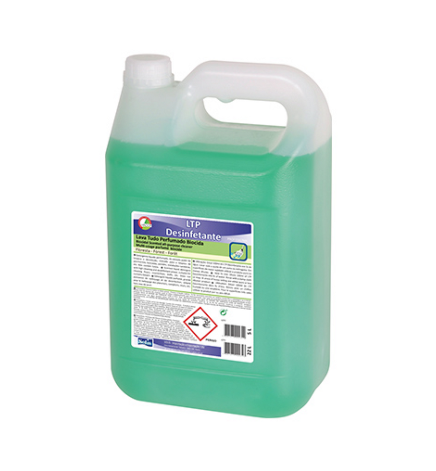 SOLIS Detergente LTP Desinfetante Perfumado Biocida – Líquido Bactericida com Alto Poder de Limpeza e Desinfeção (5L)