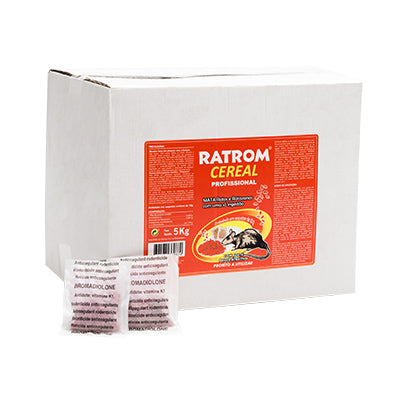 SOLIS RATROM Raticida Cereal Profissional – Isco em Grão com Bromadiolona para Controlo Eficaz de Ratos (5kg)