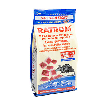 SOLIS RATROM Raticida Profissional – Isco Anticoagulante em Pasta com Bromadiolona para Controlo Eficaz de Ratos