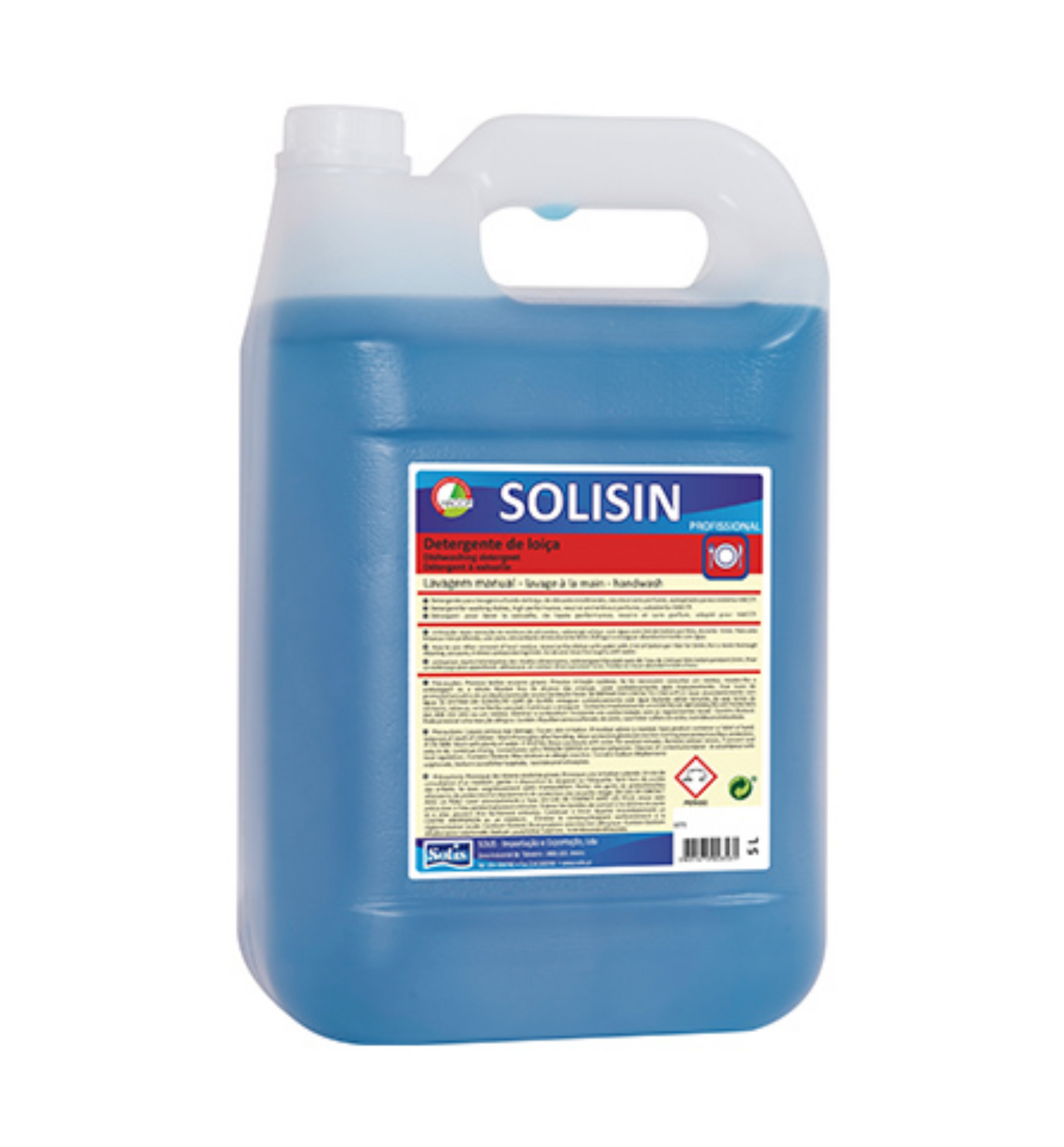 SOLIS SOLISIN Detergente de Loiça – Lavagem Manual com Propriedades Higienizantes (5L)
