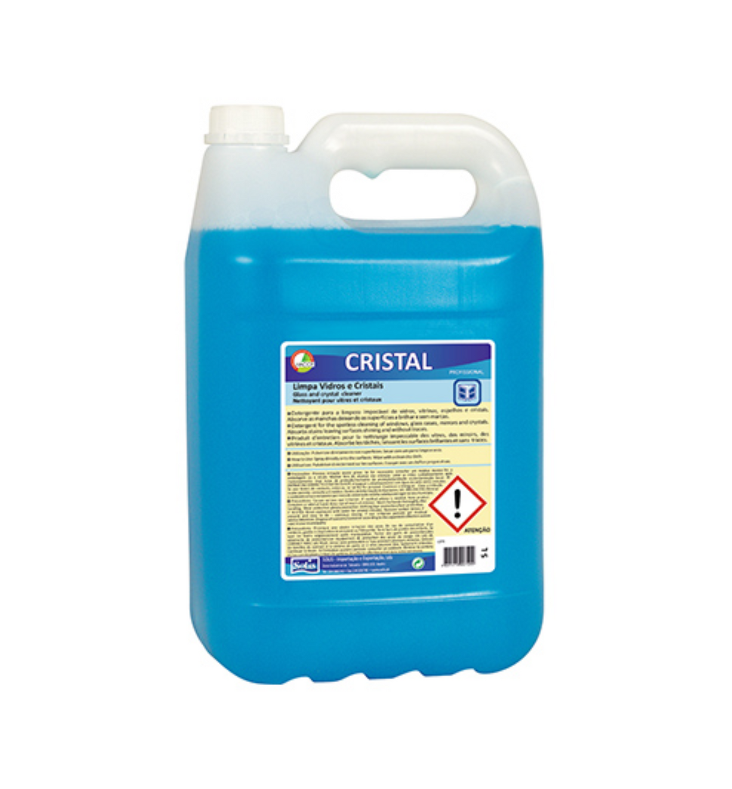 SOLIS Sabão para Vidros Cristal – Limpa Vidros Líquido com Brilho Sem Marcas (5L)