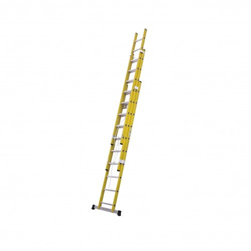 TECA Escada Dupla em Fibra de Vidro com Corda – Segurança e Conforto para Trabalhos em Tensão Elétrica