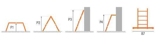 TECA Escada Multiusos com Duas Travessas – Compacta, Segura e Versátil