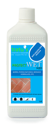 TRATU'S Protetor Anti-Mancha para Barro, Pedras Absorventes e Mosaico Hidráulico Não Polido PROTECTWET H2O