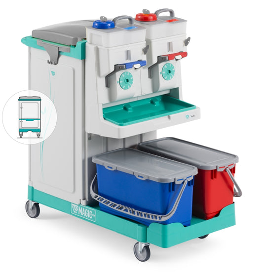 TTS Reinigungswagen Magic 850V Mehrzweck geschlossen – Dosely System 90 L