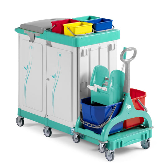 TTS Reinigungswagen Magic Line 370E – Abfallsackhalter, Aufbewahrung und Waschen