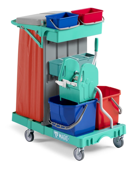 TTS Reinigungswagen Magic Line 70B – Sackhalter und Wäsche
