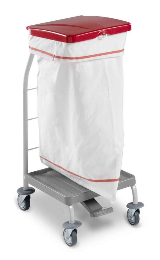 TTS Wäschewagen Linen Trolley Dust 4161 aus lackiertem Rilsan-Leinen 70 L mit Deckel und Pedal