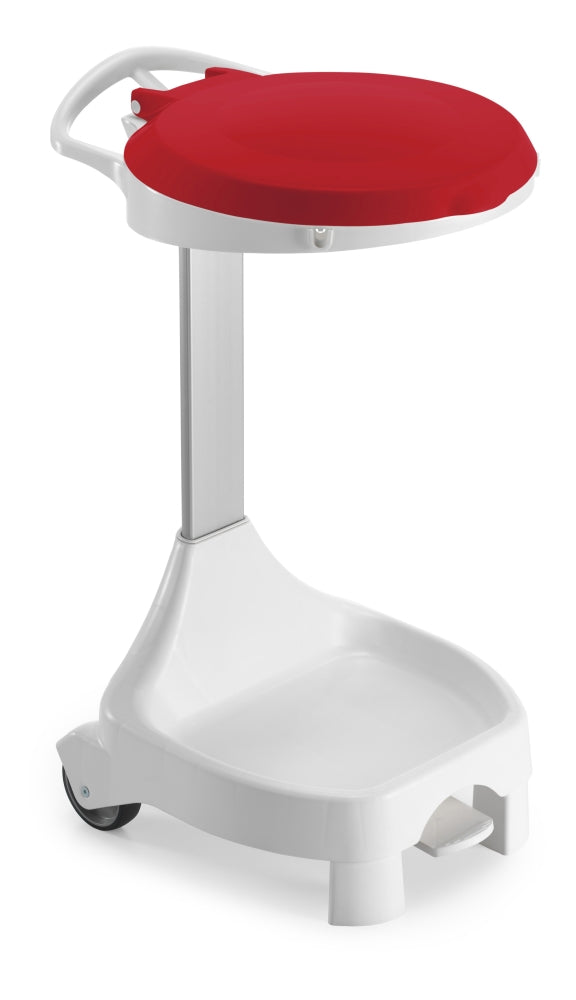 TTS W-1070 Wäschesammler Smile 2x60 L – mit Deckel, Pedal und Rädern
