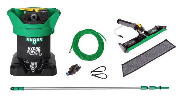 UNGER HydroPower com PowerPad - Kit Limpeza de Vidros e Fachadas com Água Desmineralizada