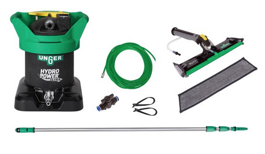 UNGER HydroPower com PowerPad - Kit Limpeza de Vidros e Fachadas com Água Desmineralizada