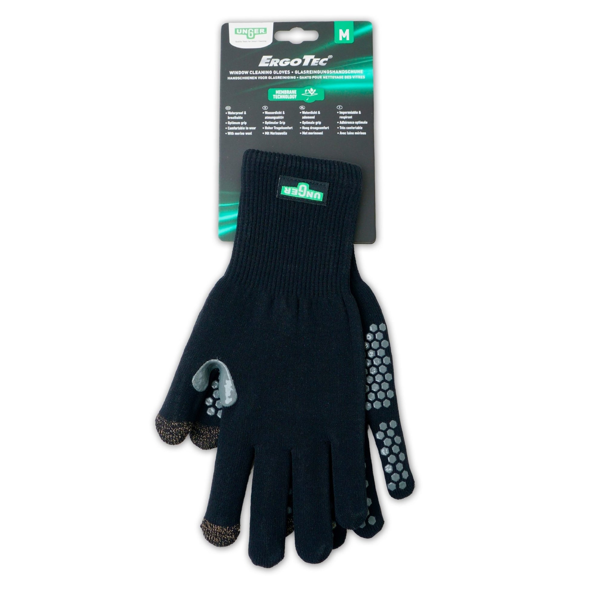UNGER Luvas para Limpeza de Vidros ErgoTec®