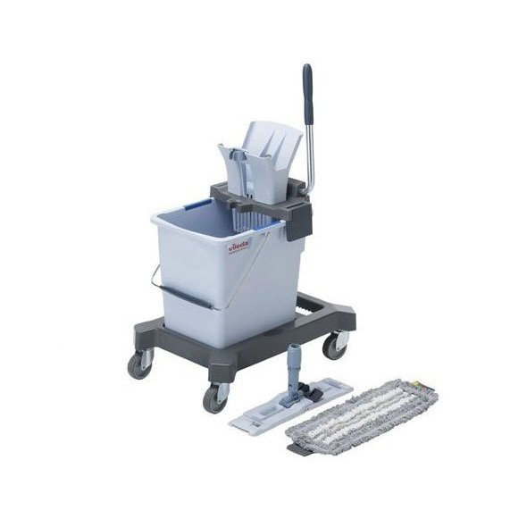 VILEDA Reinigungswagen Kit Single UltraSpeed Pro – Professionelles System 25L für mittlere Flächen