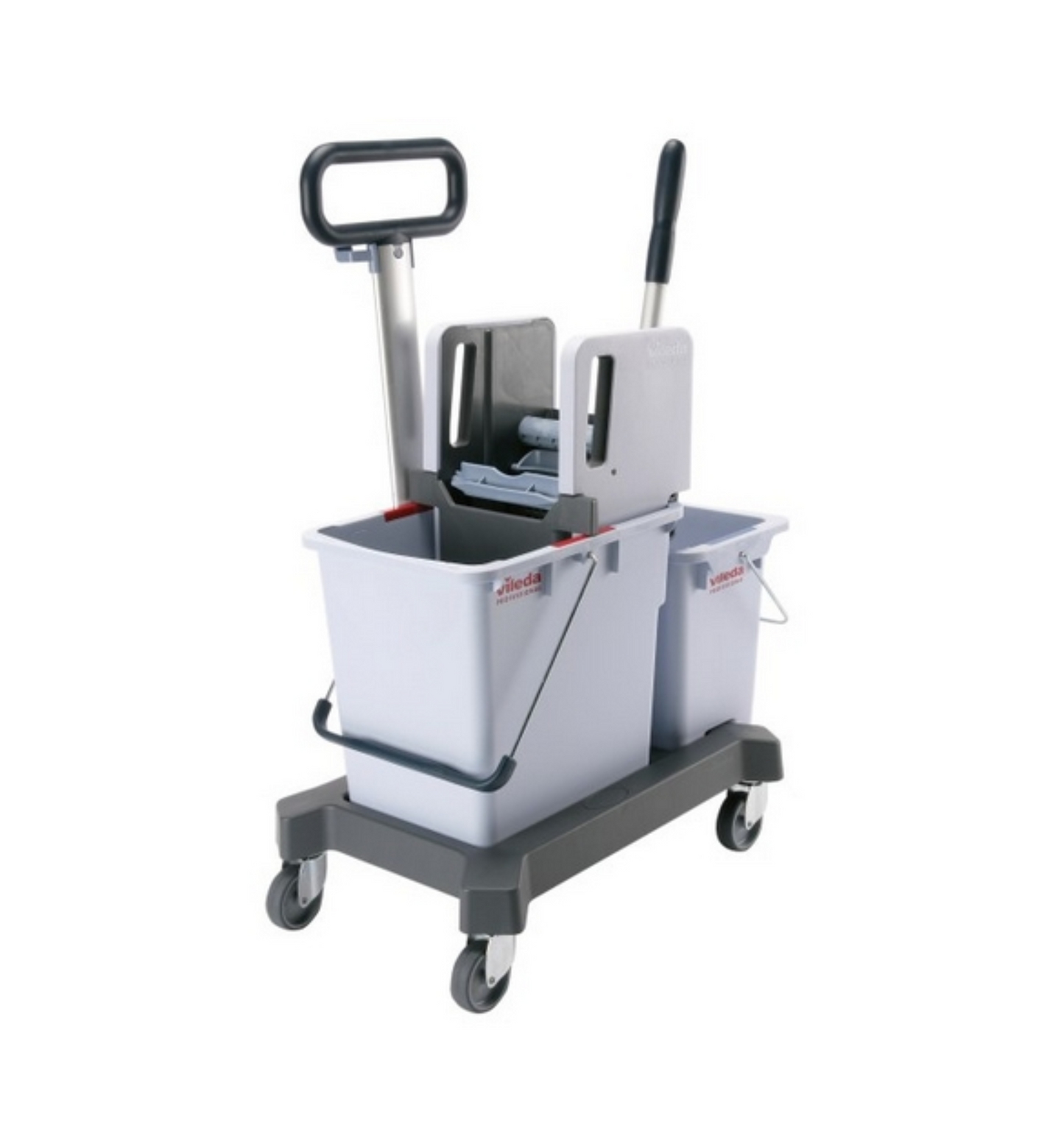 VILEDA Doppelset mit Vertikalpresse – Professionelles Reinigungssystem 25L + 9L